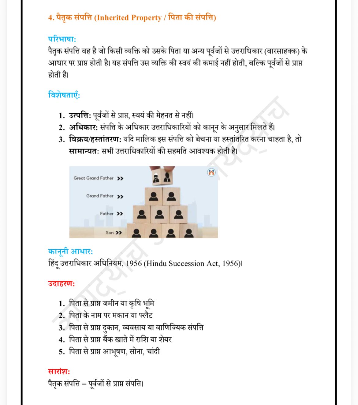 हिंदू उत्तराधिकार कानून: संपत्ति बंटवारा और ज़मीन विभाजन की सम्पूर्ण गाइड (सरल भाषा में) - 6